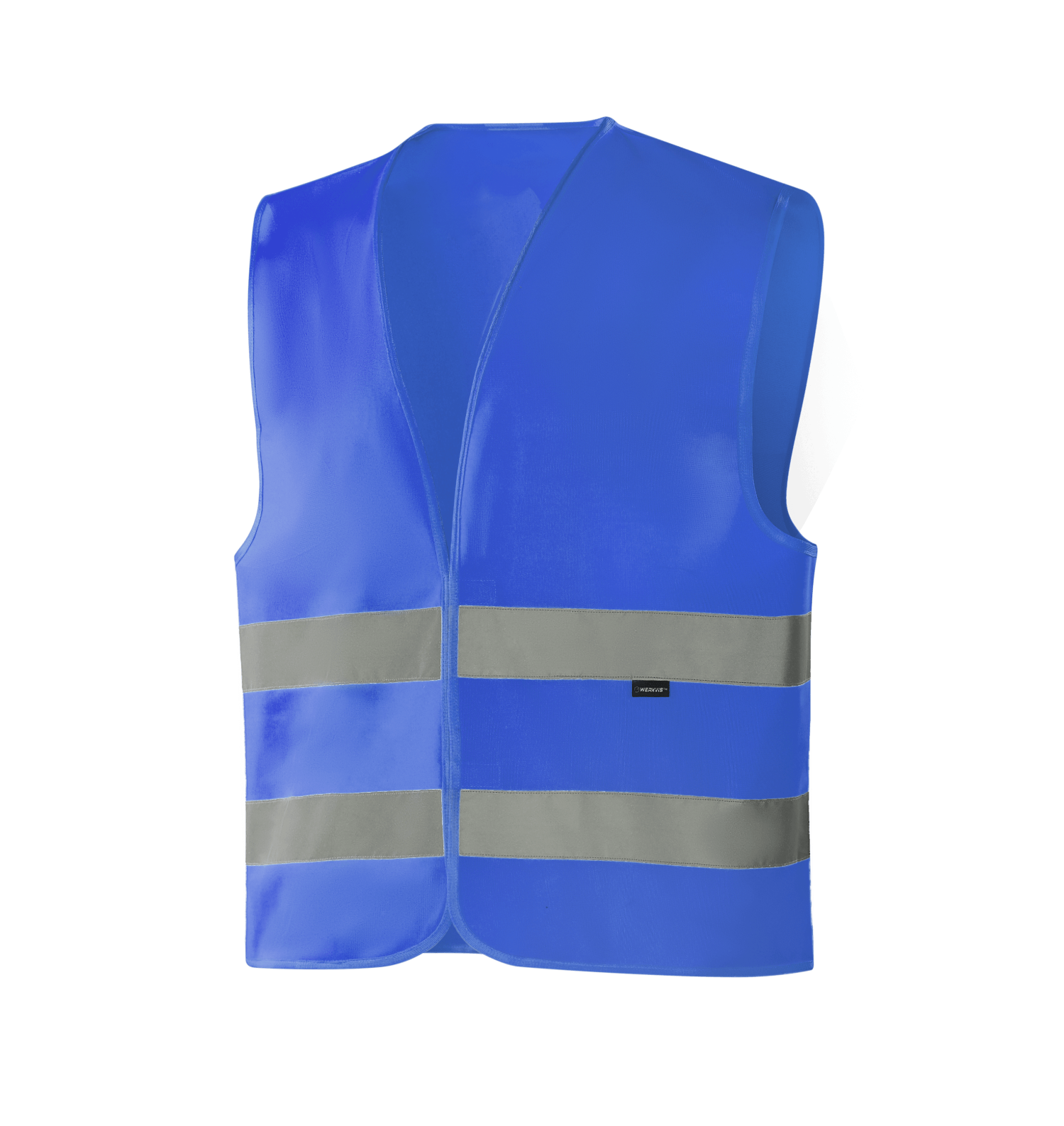 WV201 GOTEBORG hi-vis blue vest with reflective bands, safe for outdoor work, some colors meet EN 17353 Type B3